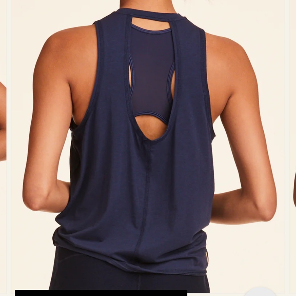 💙ALALA Navy Keyhole Muscle Tee
